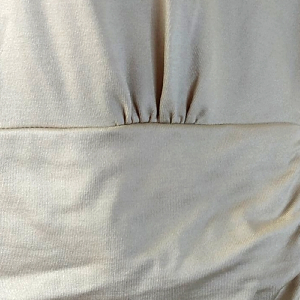 LIKE NEW A'nue Ligne High Neck Sleeveless Rouched Top - Picture 6 of 12